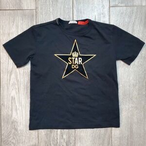 Dolce & Gabbana Kids Size 4 Millennials Star Black T-Shirt DGMillenials